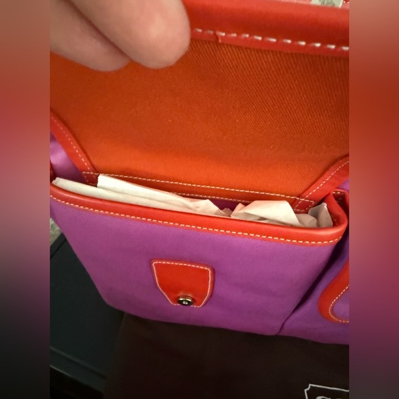 Coach twl Hampton garden tote purplish pink red nwt dust bag included - Picture 9 of 10